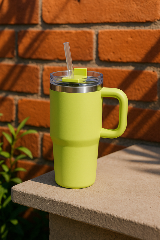 KLINKCO Stainless Steel Tumbler with Straw, Sipper Bottle for Women| Double Insulated Tumblers for Hot & Cold Drink 100% Leakproof Tumbler | Green | 500ml Steel