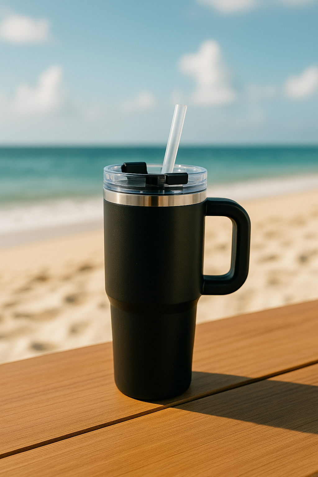 KLINKCO Stainless Steel Tumbler with Straw | Double Insulated Tumblers for Hot & Cold Drink 100% Leakproof Tumbler | Black | 500ml Steel